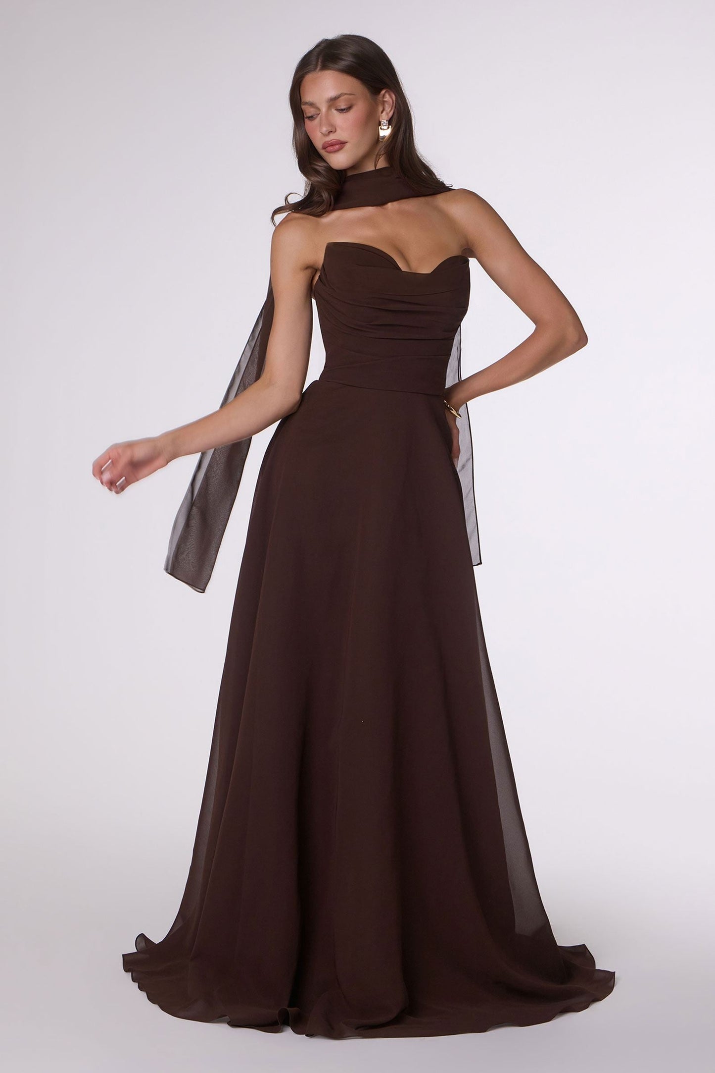 Ladivine Amoris T703 Dress Strapless A-Line Bridesmaid Gown