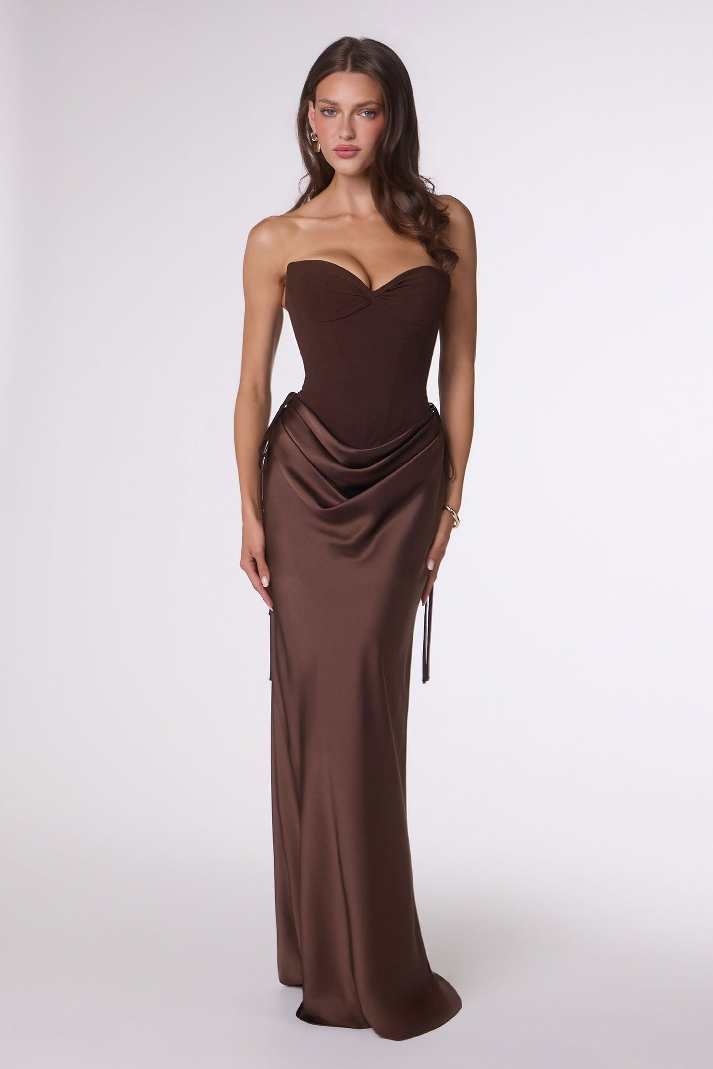 Amoris T747 Long Fitted Gown Convertible to Short Mini Dress