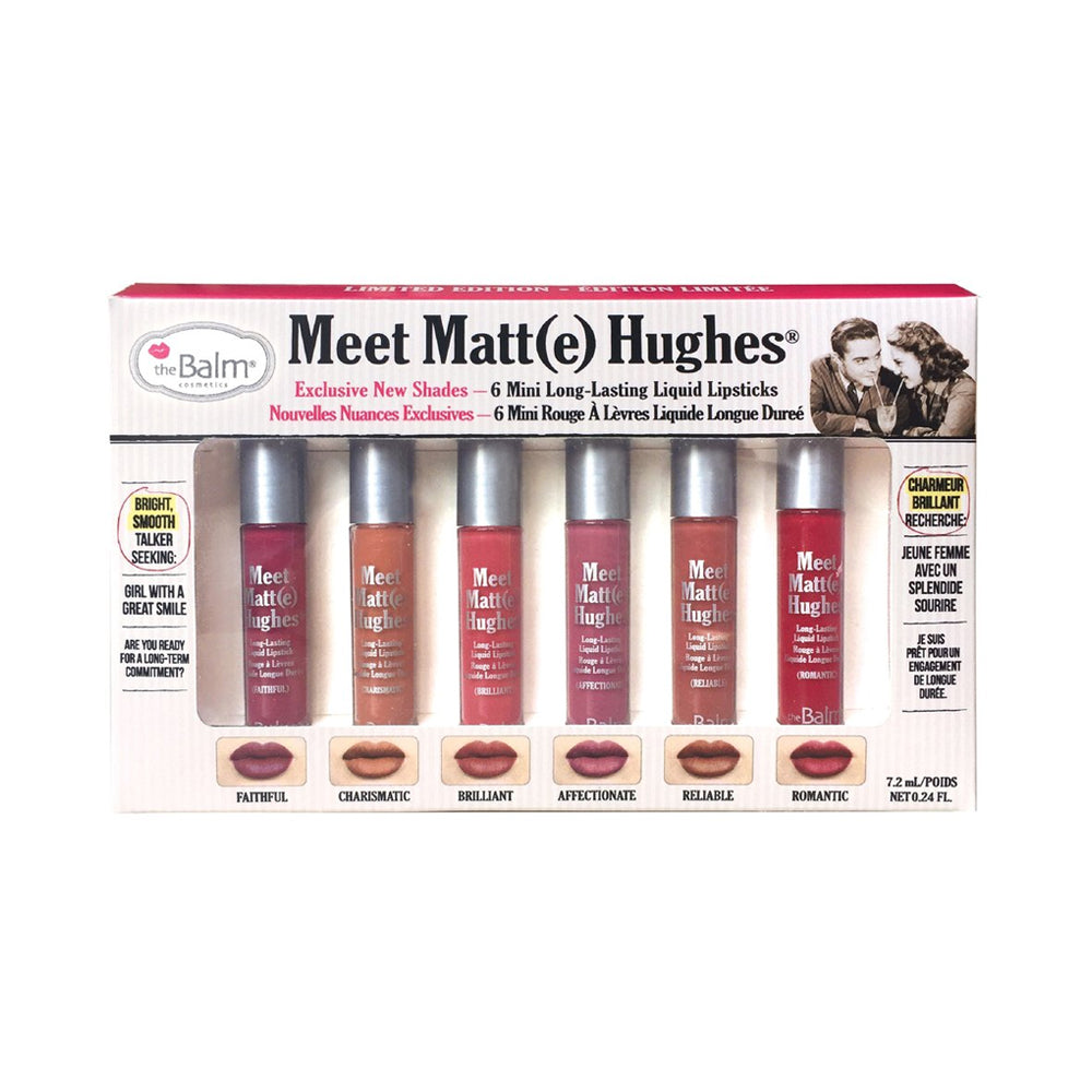 theBalm Meet Matte Hughes Set aus 6 langanhaltenden Mini-Flüssig-Lippenstiften 2