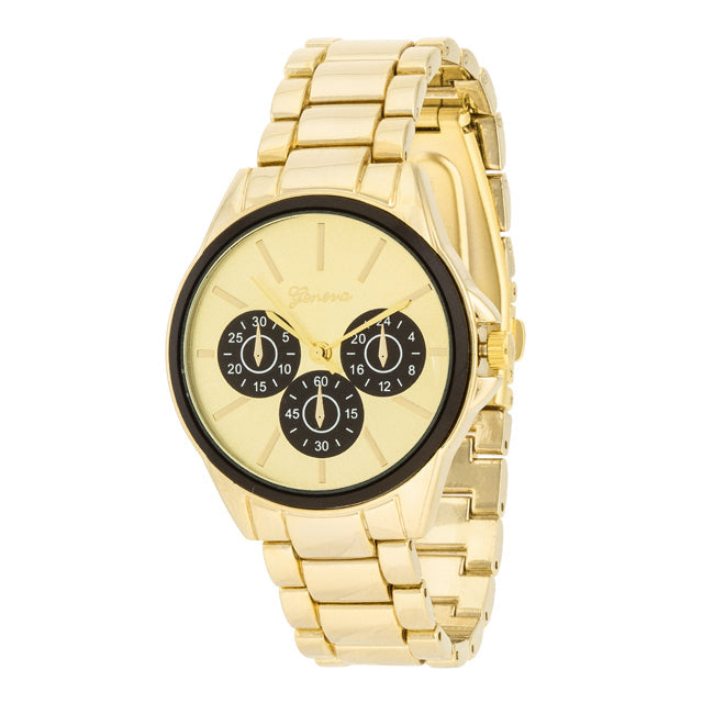 Avera Chrono Metal Watch In Black Finish