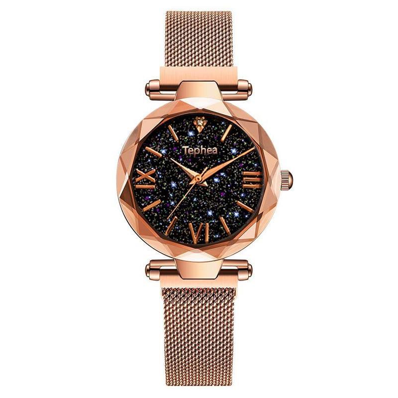 New STEVVEX Luxury Women Watches Magnetic Starry Sky  Quartz Wristwatch Fashion Ladies Style  Wrist Watch For Women and Girls