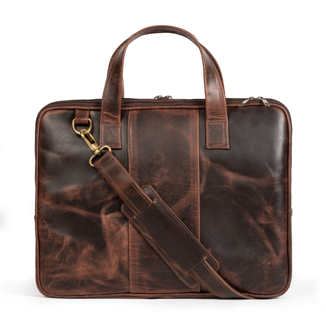 Sacoche d'ordinateur portable Harbor, marron