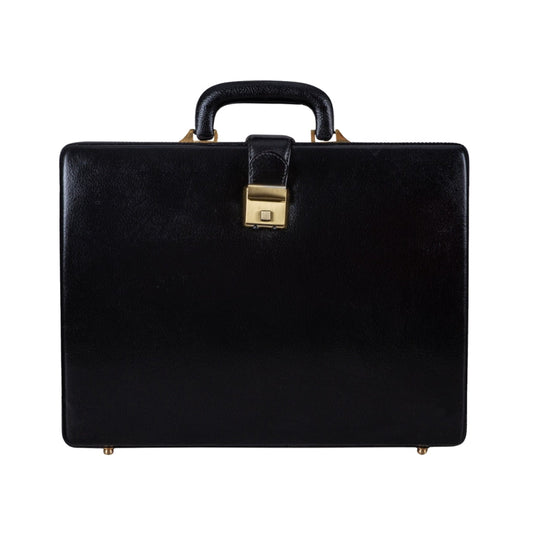 Attaché-case en cuir pour homme - Noir