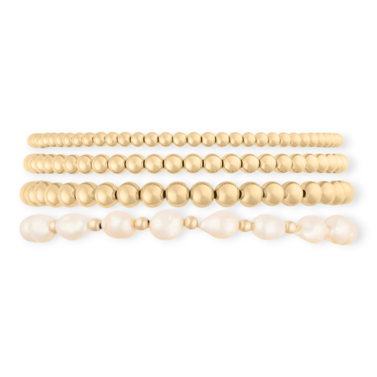 Bracelet baroque Juno à quatre rangs (3+4+5+7mm)