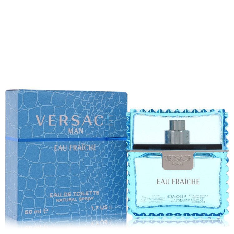 Versace Man by Versace Eau Fraiche Eau de Toilette Vaporisateur (Bleu) 50 ml pour Homme