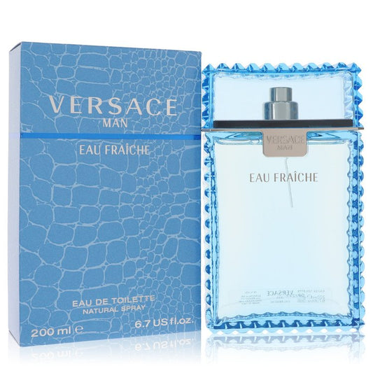Versace Man by Versace Eau Fraiche Eau De Toilette Spray (Blau) 200 ml für Herren