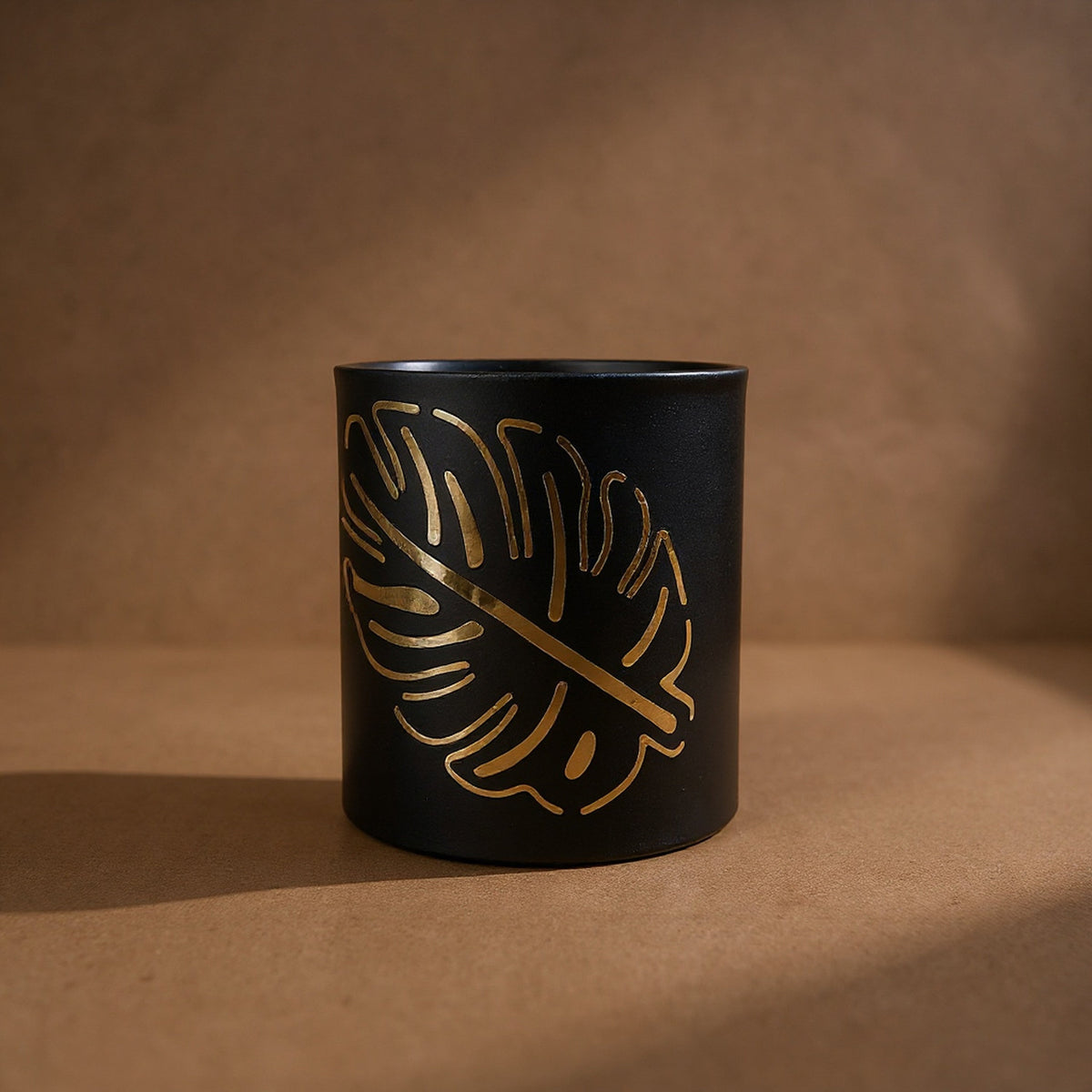 Vibhsa Leaf Votive Candle Holder | 4.4", Laser-Cut, Rustic Finish