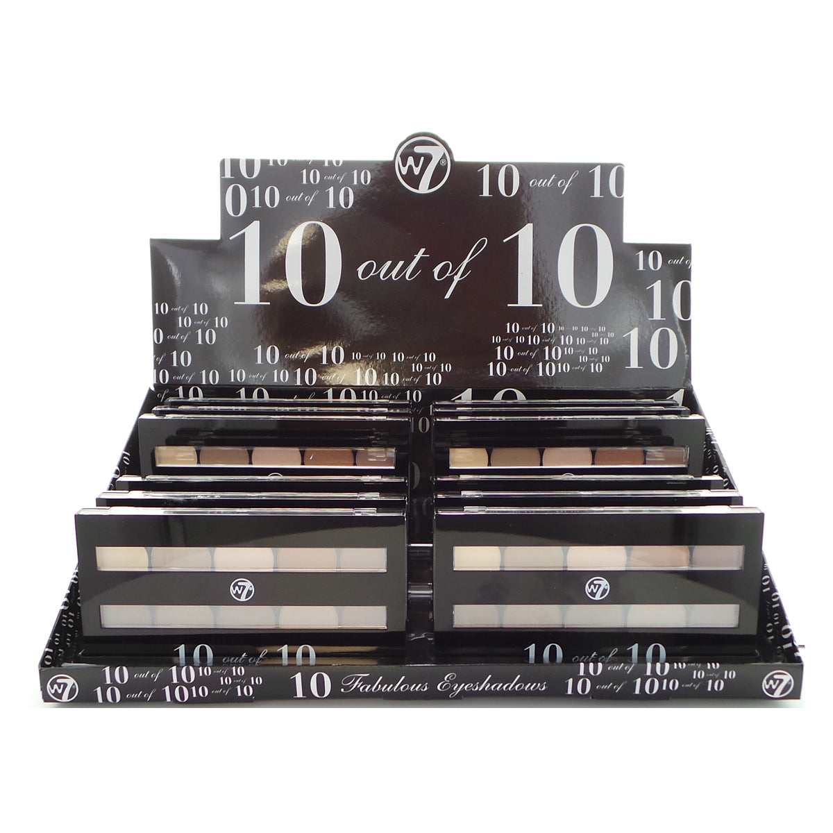 W7 Perfect 10 von 10 Lidschatten-Palette Brauntöne Display-Set, 12 Stück