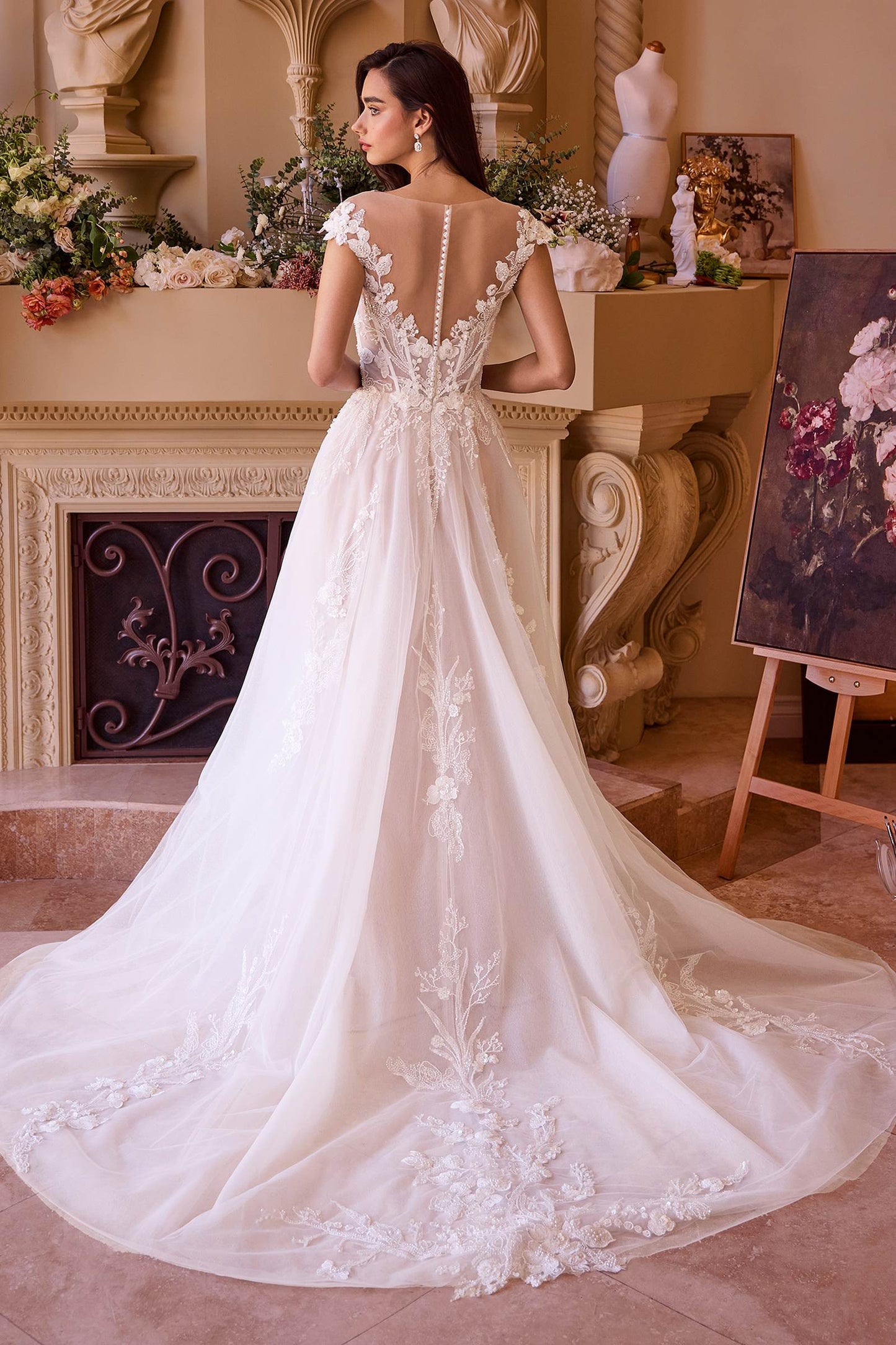 Andrea & Leo WL038 Dress Long Cap Sleeve Bridal Gown