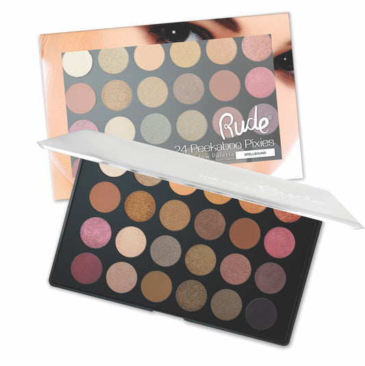 RUDE Peekaboo Pixies Lidschatten-Palette mit 24 Farben