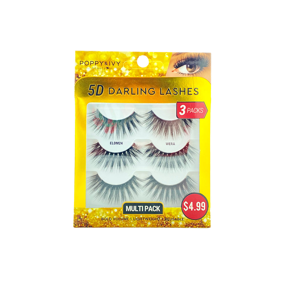 ABSOLUTE Poppy & Ivy faux cils 5D Darling (lot de 3) - Wera