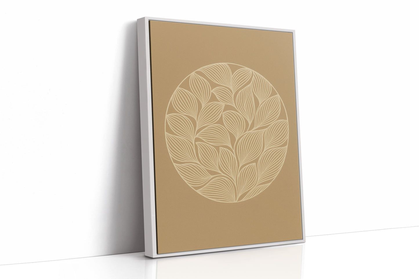 Elegant Leaf Mandala Art Print