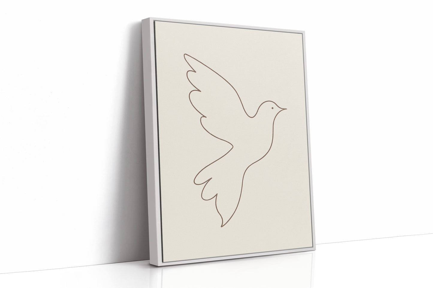 Minimalistischer Tauben-Linienkunst-Druck