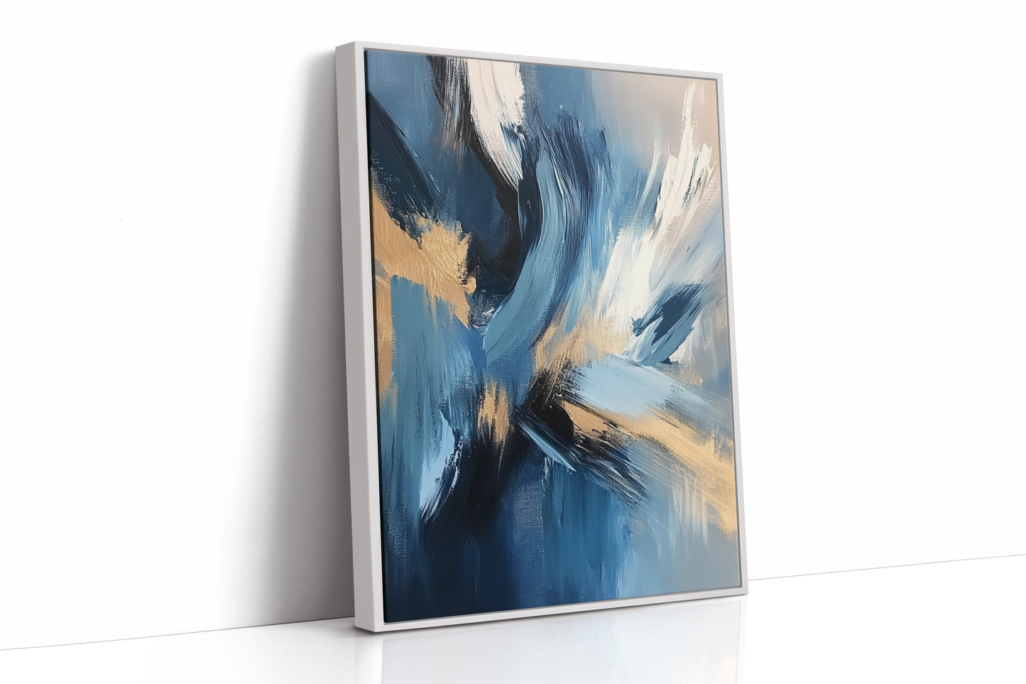 Blaue Gelassenheit - Abstraktes, vom Meer inspiriertes Leinwandbild