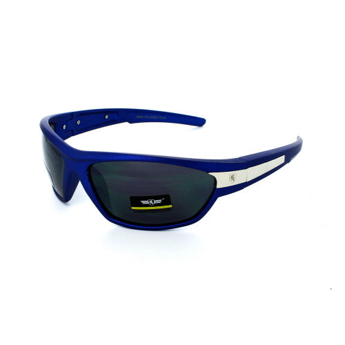 KHAN Sonnenbrille Wrap 5048 - Weiß - Blau