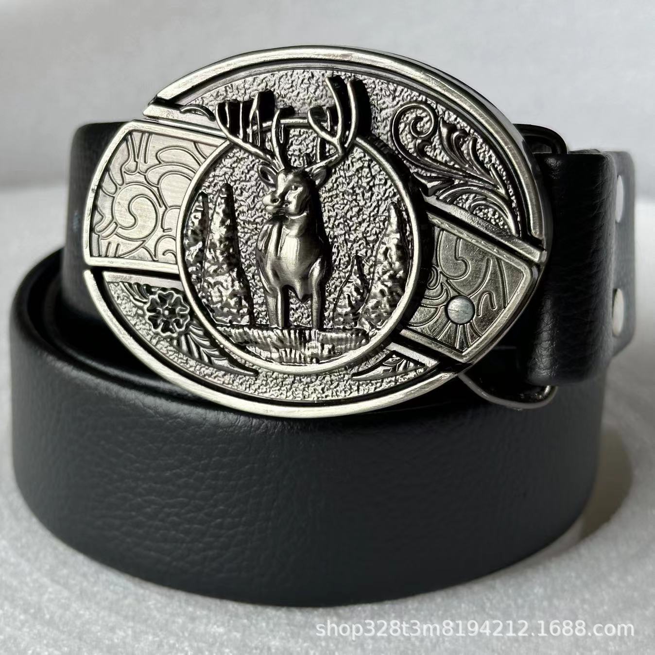 Smooth Buckle For Self-defense Trendy Punk-style Belt Buckle With A Distinctive Look