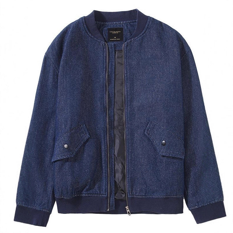 Japanese-style Retro Baseball Jacket For Young Men Casual And Relaxed Fit