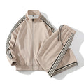 Trendy Straight Striped Sports Suit For Men