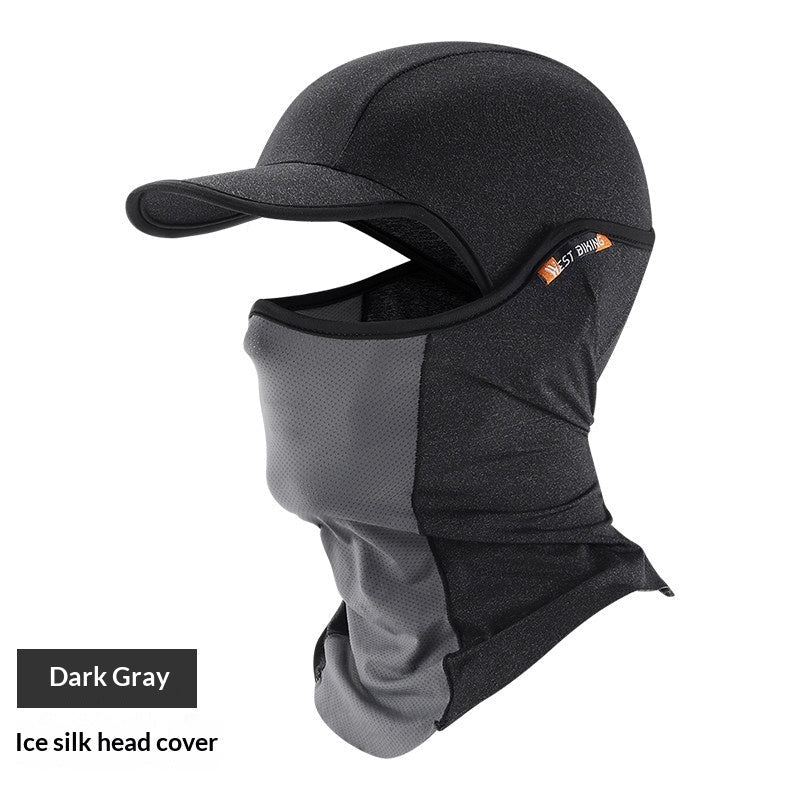 Sun-protective Breathable Ice-silk Headwear Windproof Face Mask For Sports