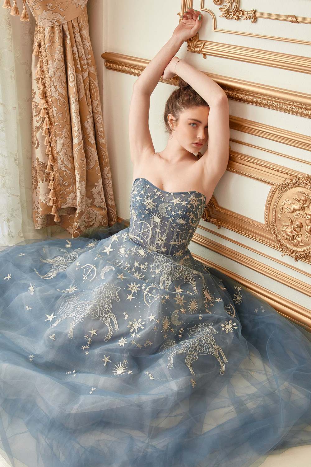 Andrea & Leo A0890 Constellation Dream Strapless Long Dress
