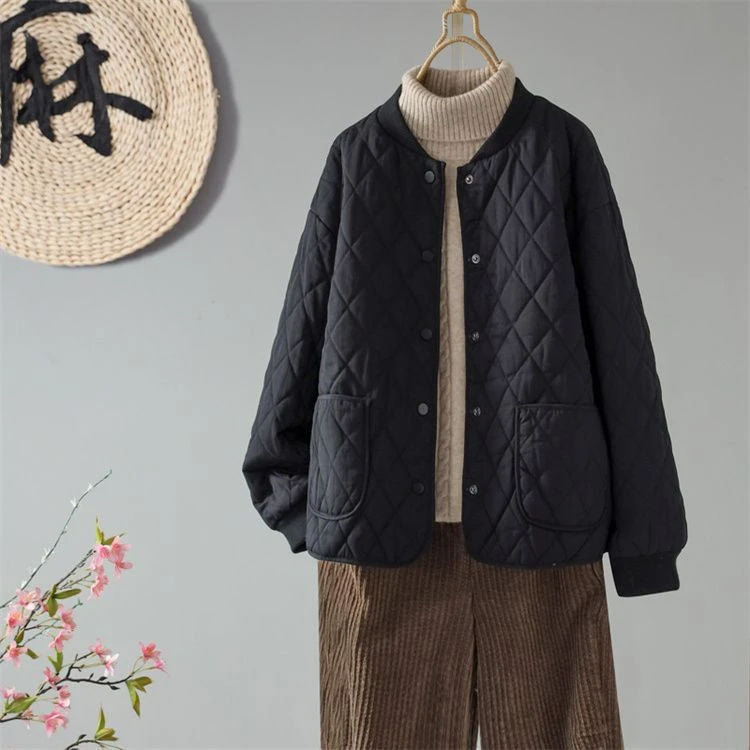 Women's Fashion Solid-Color Short Loose Padded Jacket