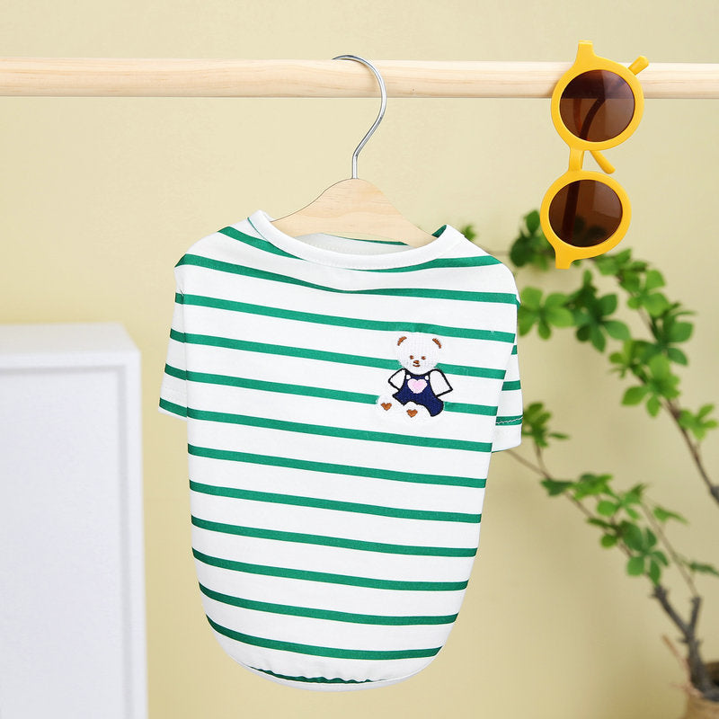Pomeranian Teddy Small Dog Pet Suit Embrace Bear T-shirt