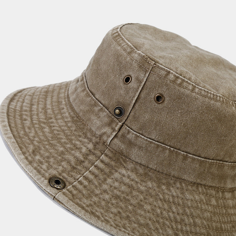 Spring And Summer New Patchwork Big Brim Washed Old Fishing Alpine Cap