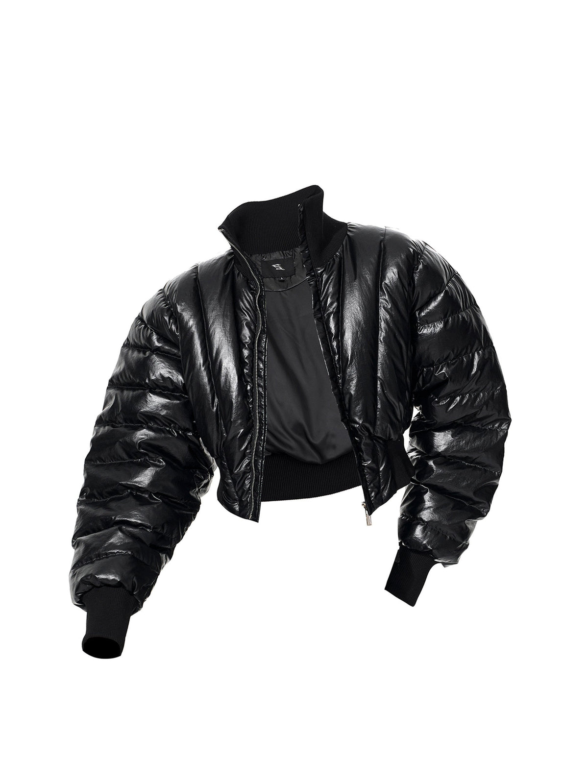 Mens Warm Stand-Up Collar Duck Down Puffer Jacket With Batwing Sleeves
