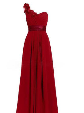 Women's Multi Colored Slanted Neck Sleeveless Strapless Long Dress