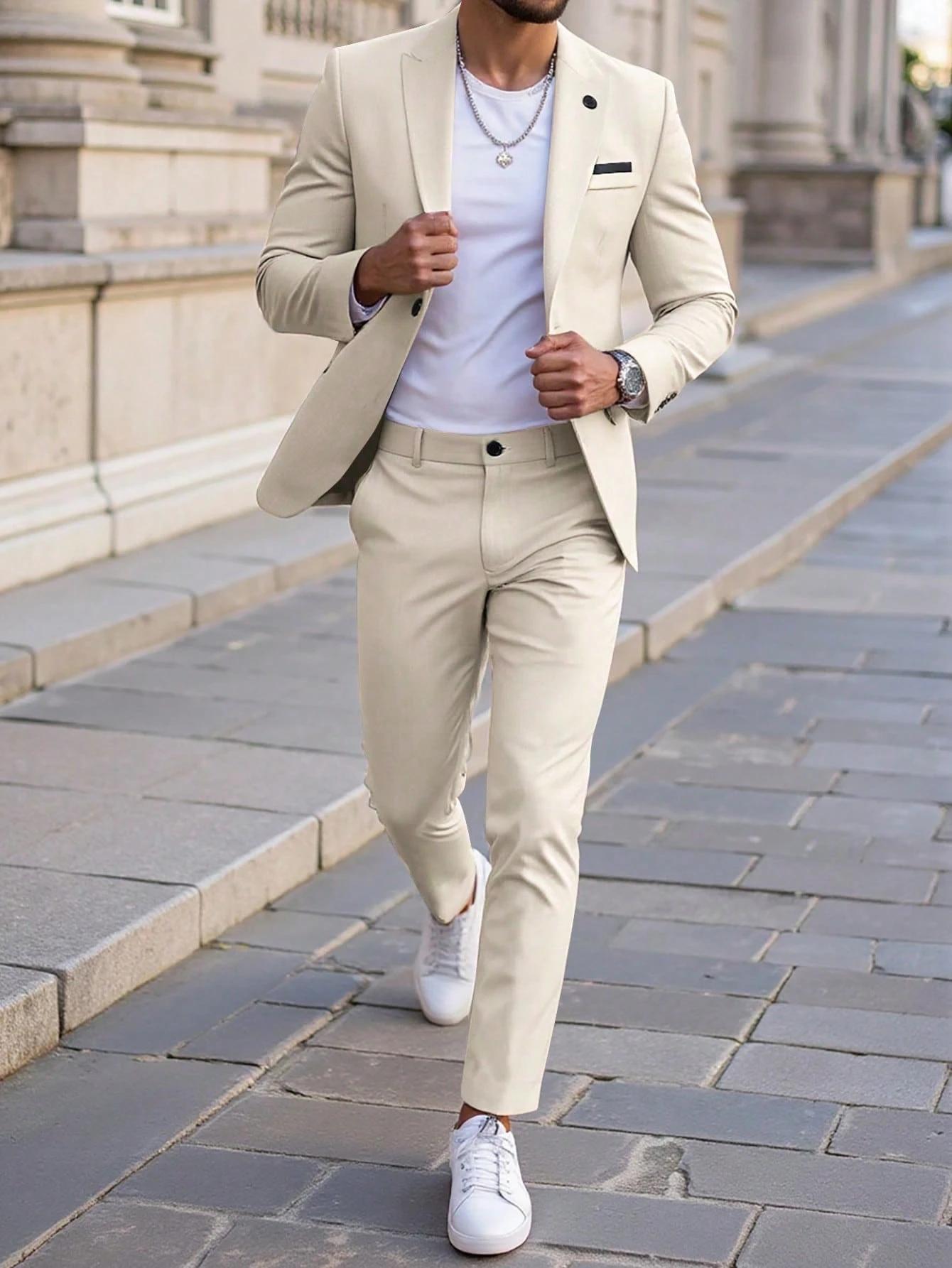 Mens Light Business Evening Suit