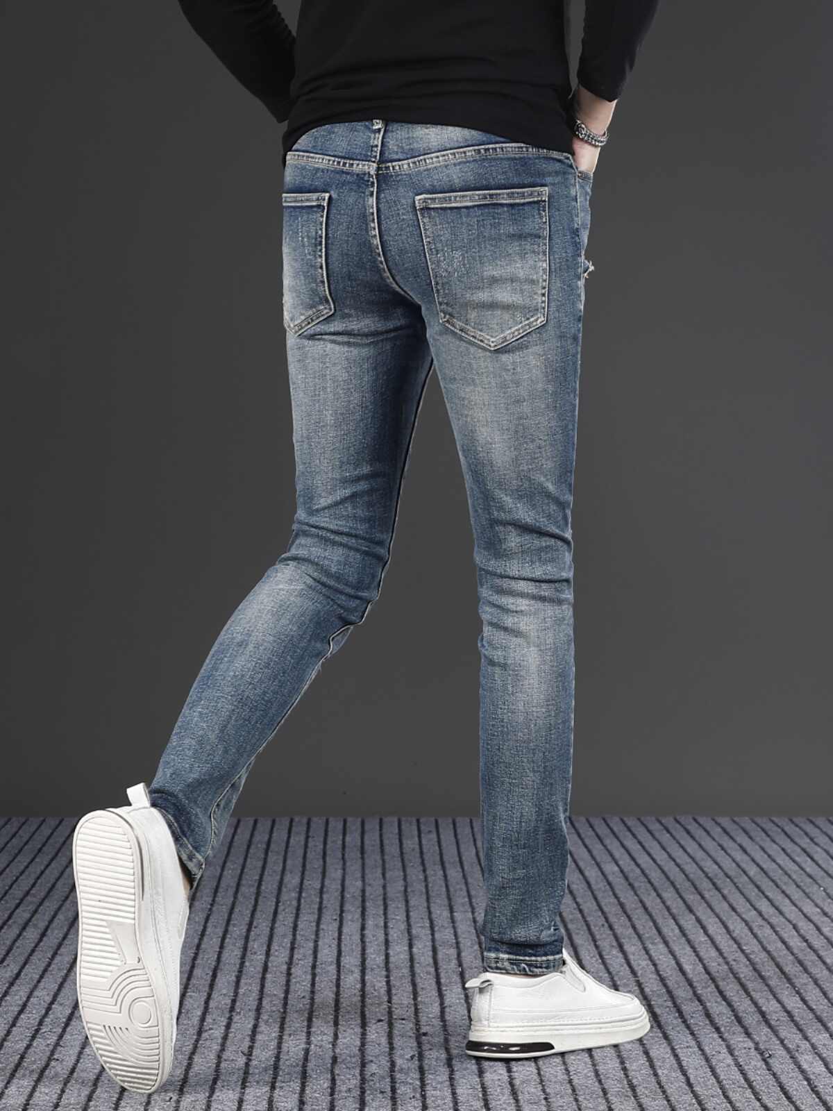 Men's Slim Fit Skinny Ripped Jeans