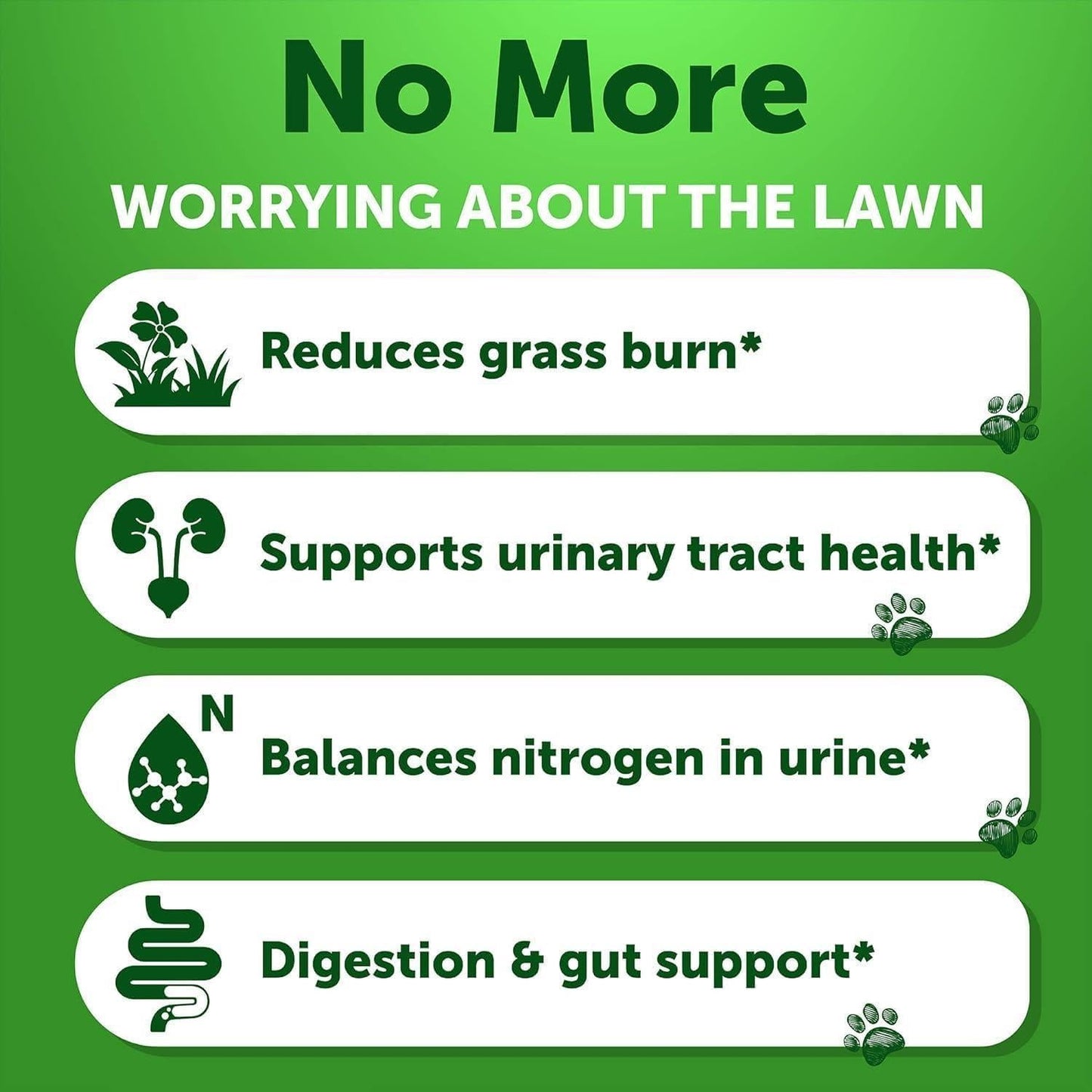 Grass Burn Spot Chews for Dogs 120 Count Lawn Urine Neutralizer