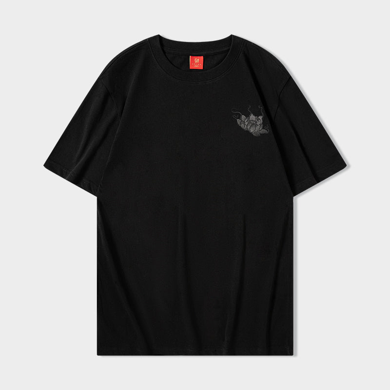 T-shirt brodé lion vaillant KH868