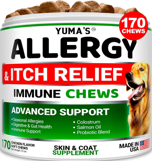 Dog Allergy Relief Chews 170 Count Itchy Skin Relief