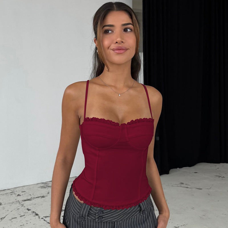 Womens Strapless Off-the-shoulder Form-fitting Tank Top