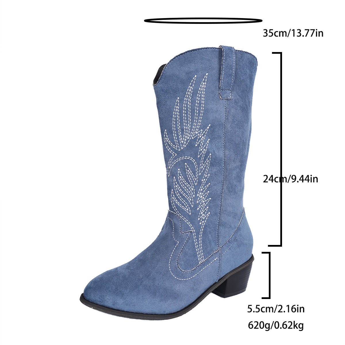 Womens Leather And Suede Denim Shoes For Autumn And Winter