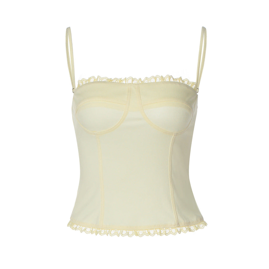 Womens Strapless Off-the-shoulder Form-fitting Tank Top