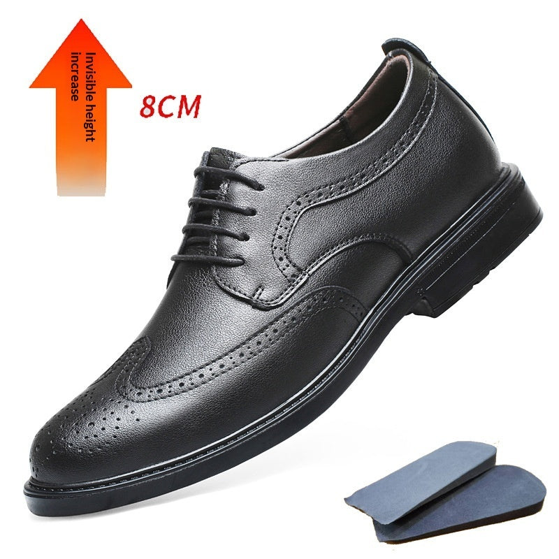 Business Formal Thick-soled Invisible Height-increasing 8cm Casual Leather Shoes