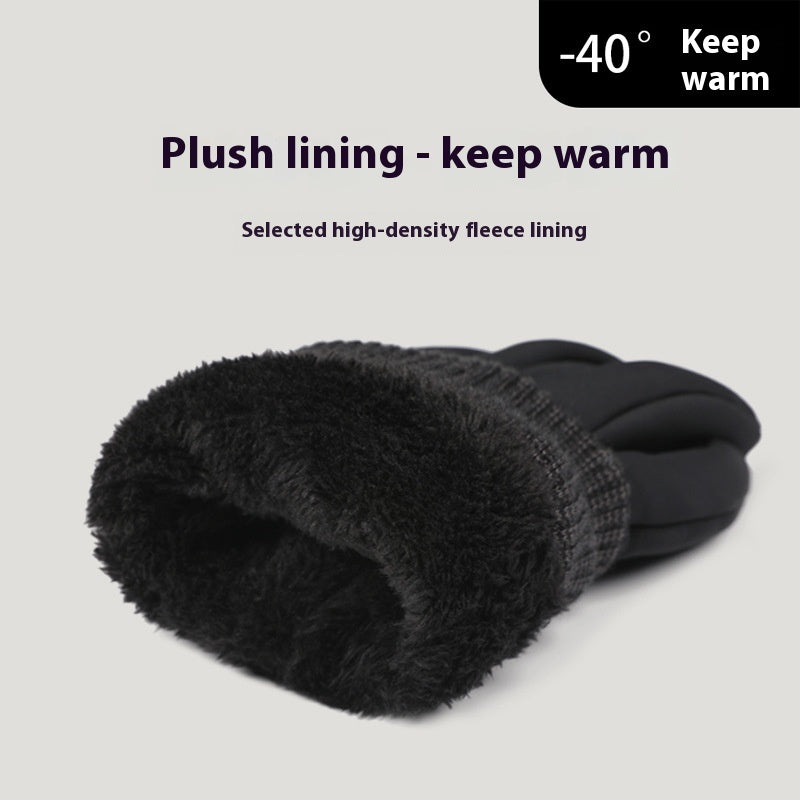 Warm Ski Riding Gloves Fleece-lined Thickened