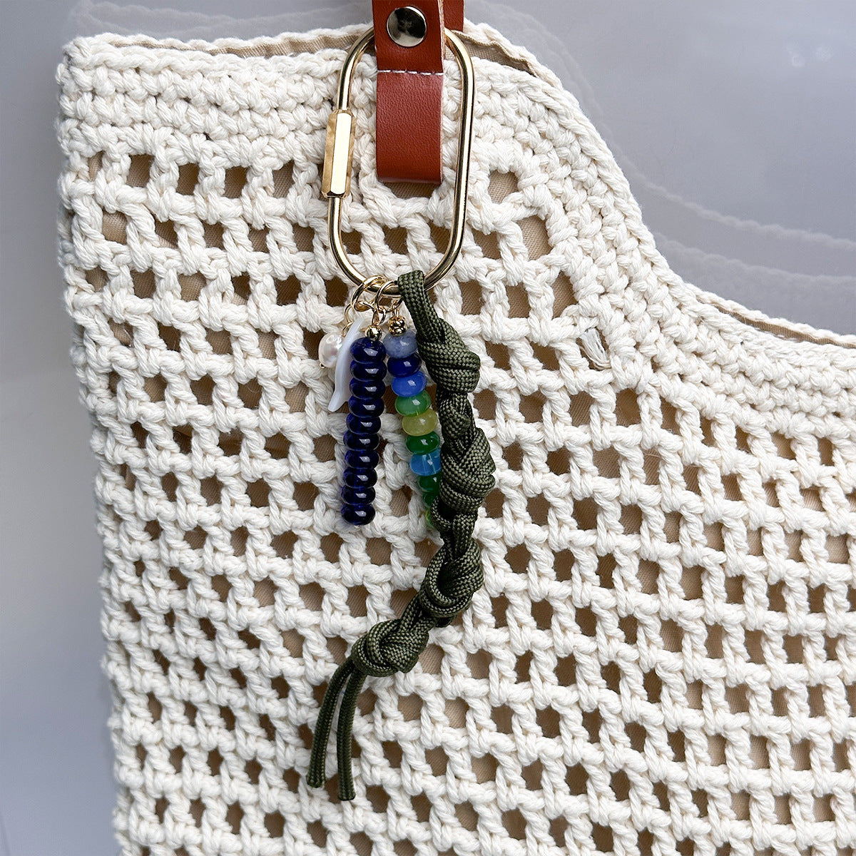 Color-block Woven Rope Keychain