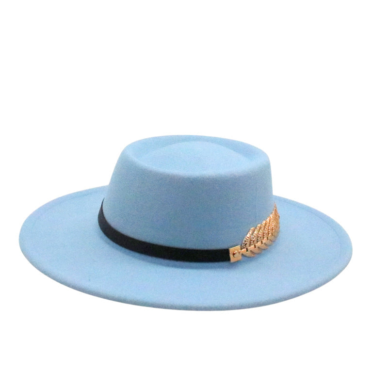 Retro AutumnWinter Wide-Brimmed Wool Jazz Hat