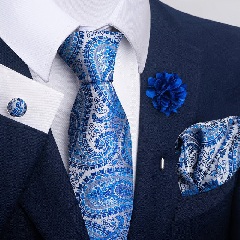 Men's Tie Suit Pocket Square Combo 8