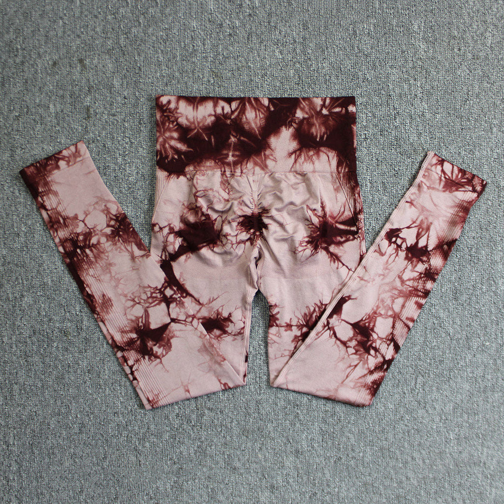 Women's Printed Tie-dye Seamless Skinny Yoga Pants