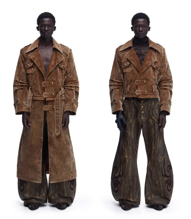 Detachable Corduroy Multi-style Jacket Trench Coat
