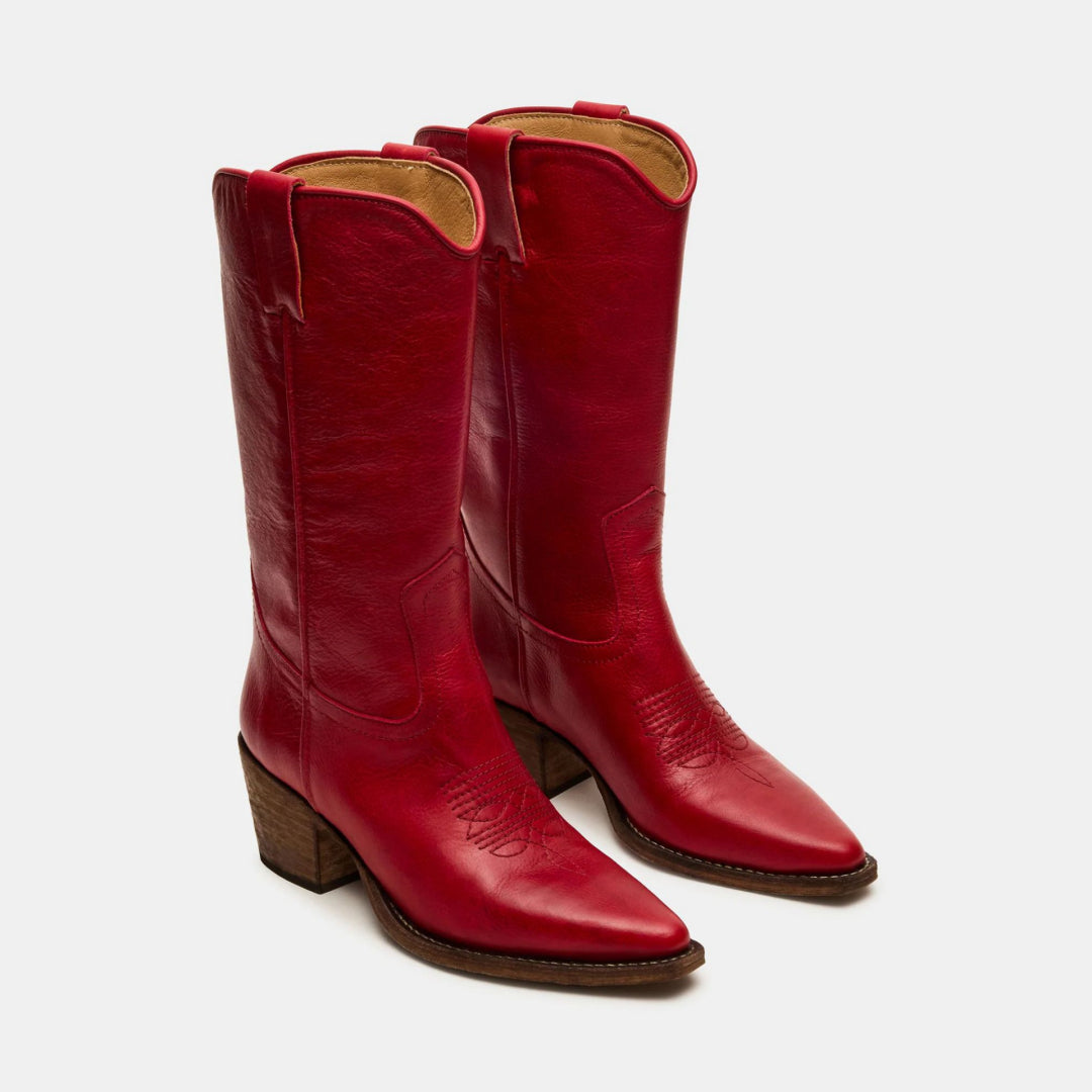 Plus-size Fashionable Embroidered Block-heel Thigh-high Womens Boots