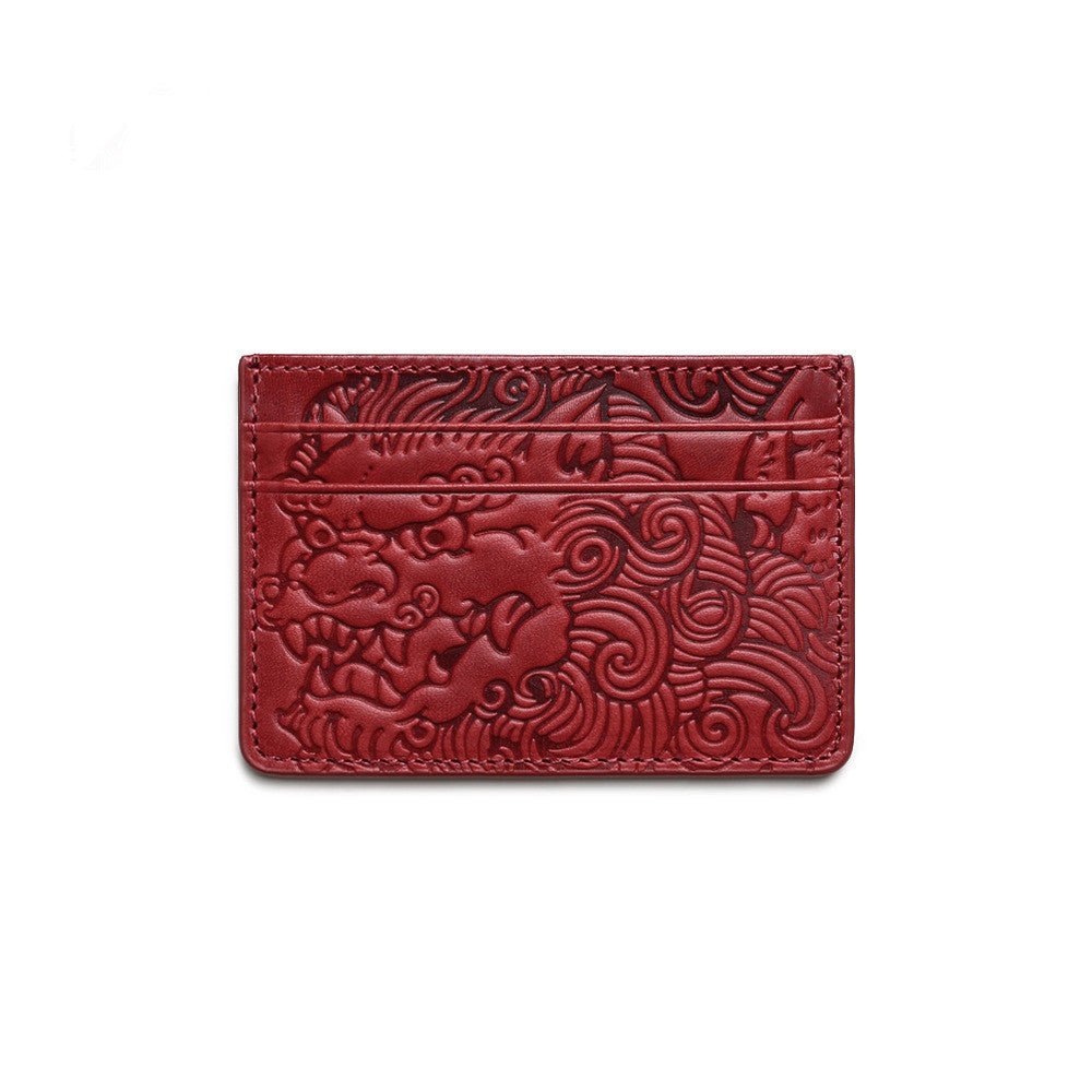 Mens And Womens Genuine Leather Ultra-thin Card Holder ID Case