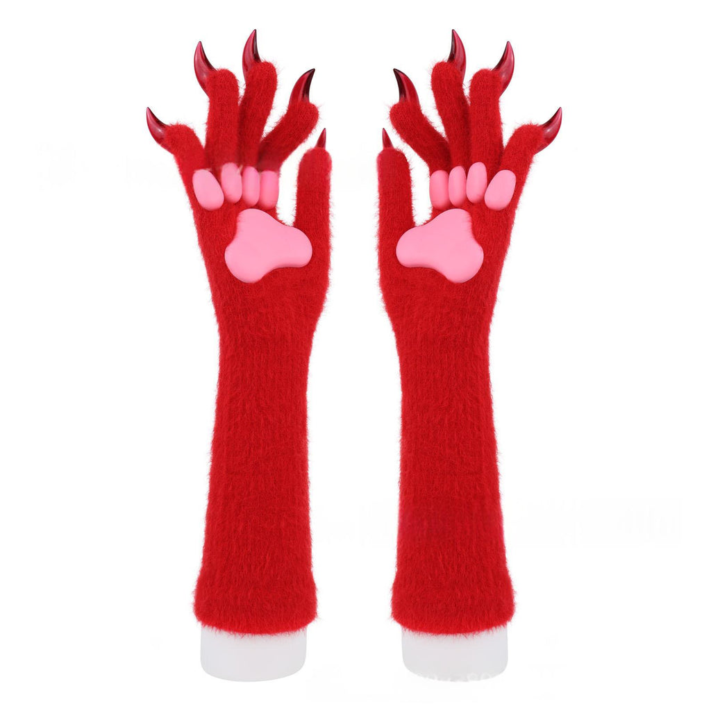 Halloween Silicone Meat Mat Long Gloves