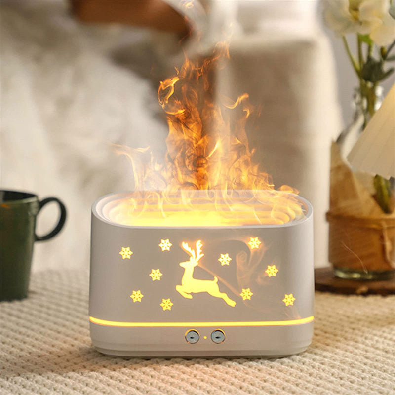 Elk Flame Humidifier Diffuser Christmas Lamp