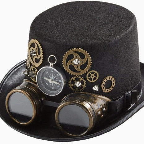 Heavy Metal Gear Compass Magic Hat Party Decor Goggles Hat