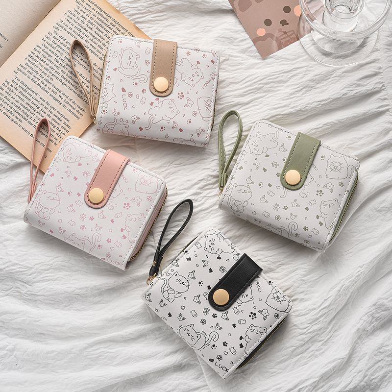 New Japanese-style Wallet Cute Cartoon Short Design